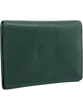 Rolex Wallet Leather Green Gold
